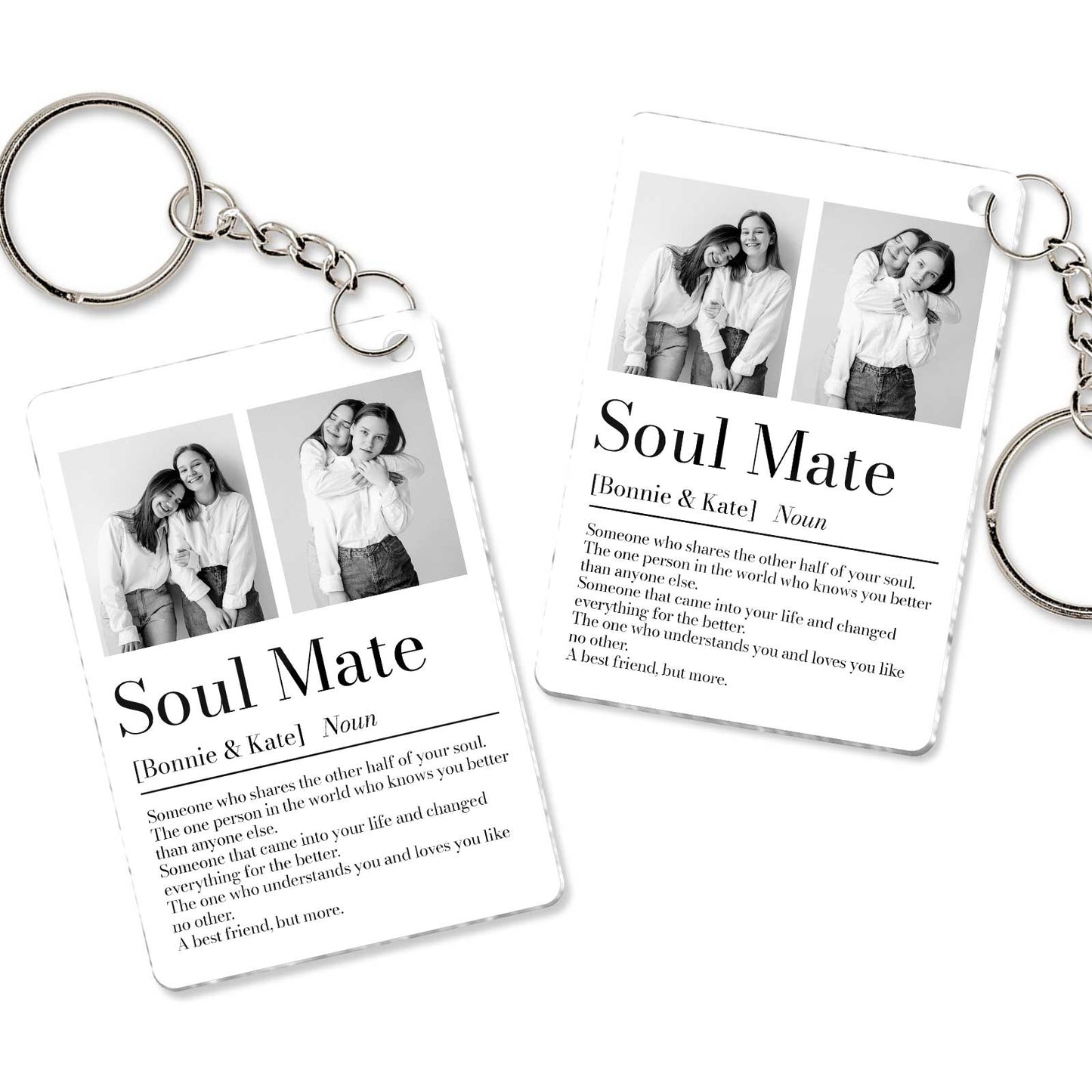 Couple - Soul Mate - Personalized Acrylic Keychain