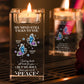 Family - Always On My Mind, Forever In My Heart - Personalized Crystal Candle Holder