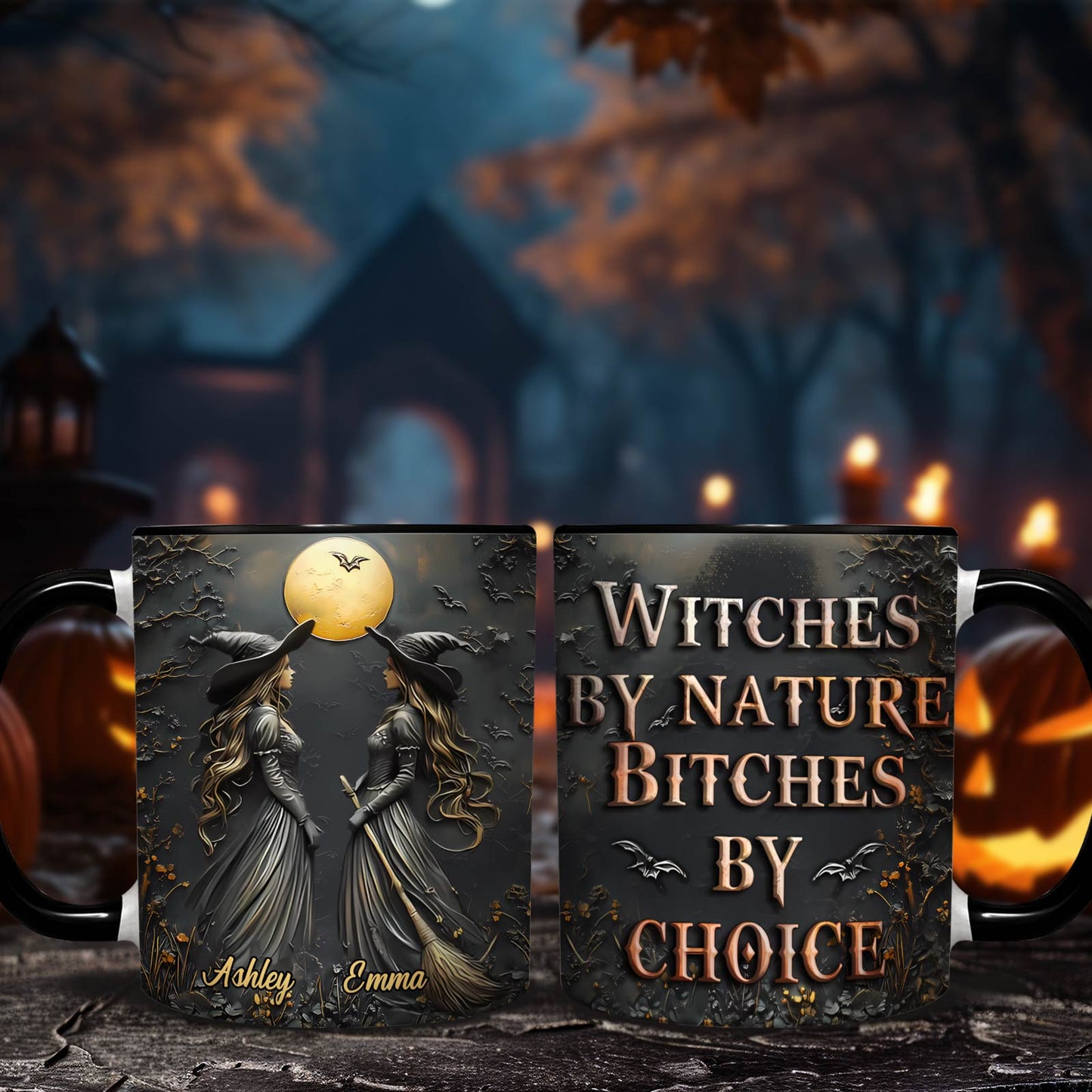 Witches By Nature Bitches By Choice - Personalized Accent Mug