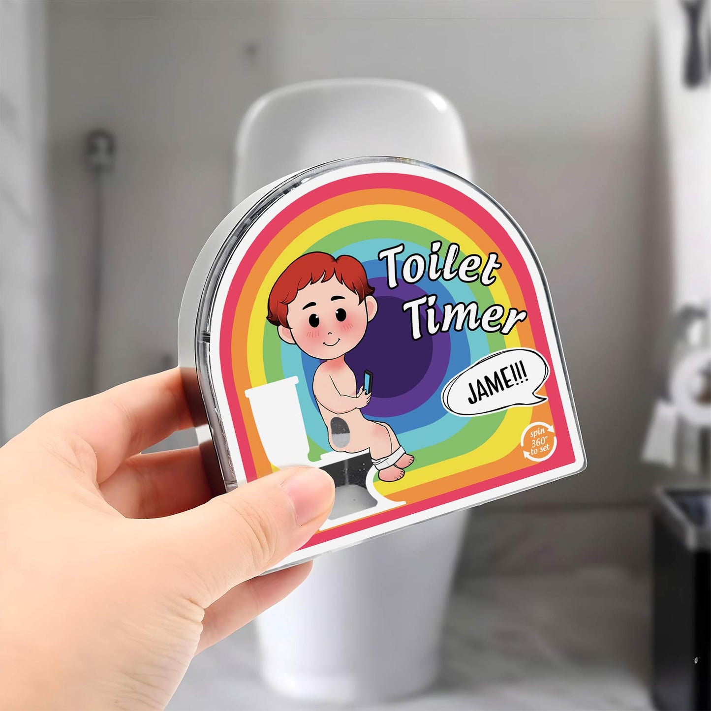 Funny Restroom Gift - Personalized Toilet Timer