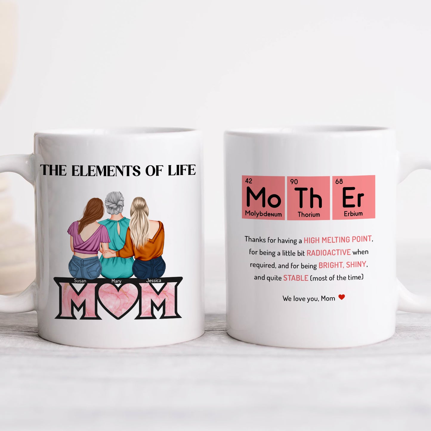 Mother - The Elements Of Life - Gift For Mom - Personalized Mug