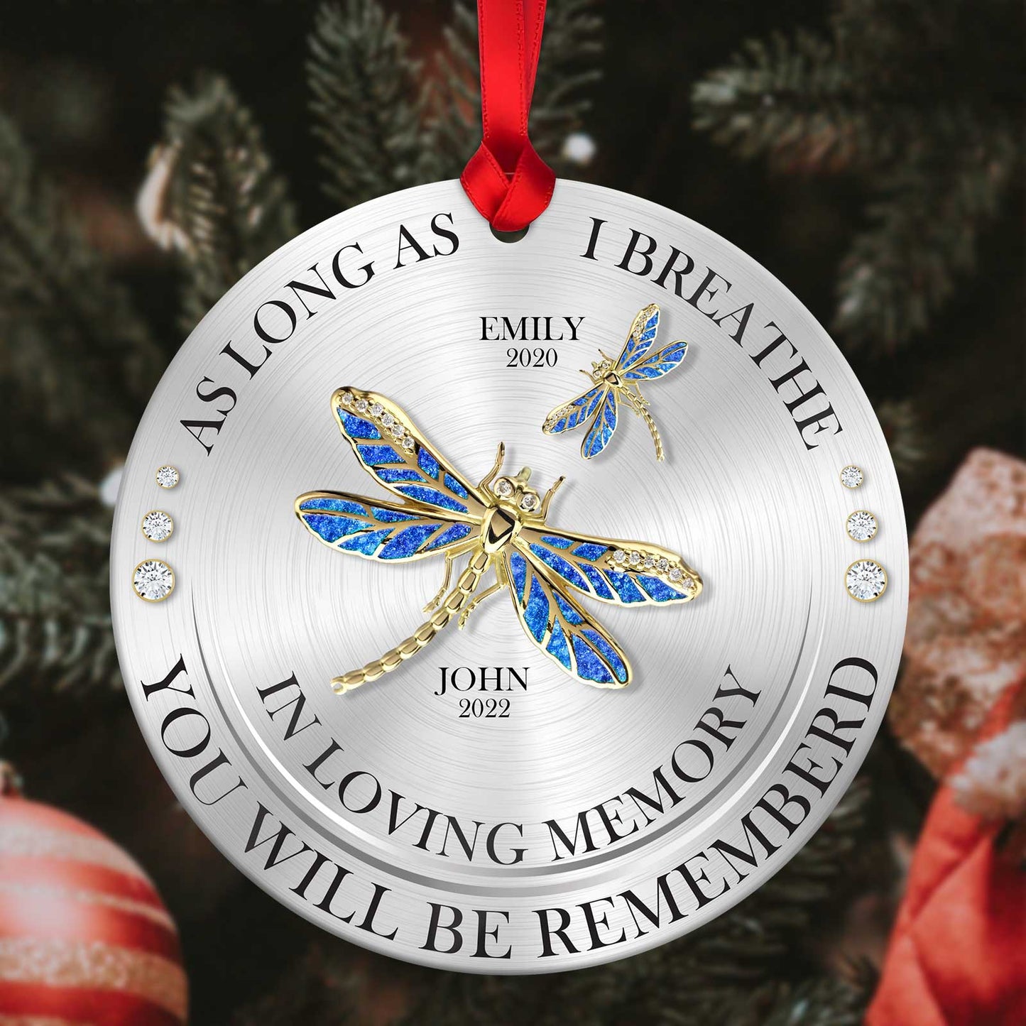 Family - As Long As I Breathe, You Will Be Remembered - Personalized Ornament