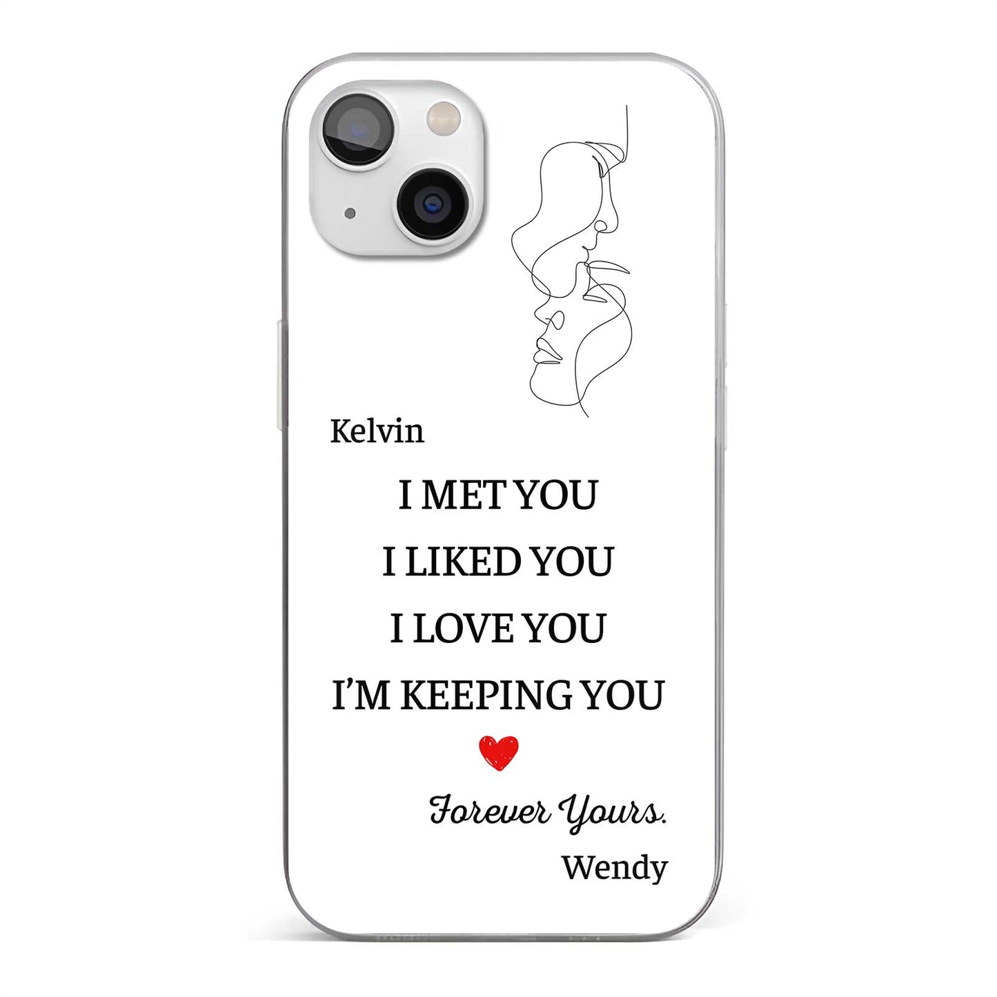 Couple - I Met You - Personalized Phone Case