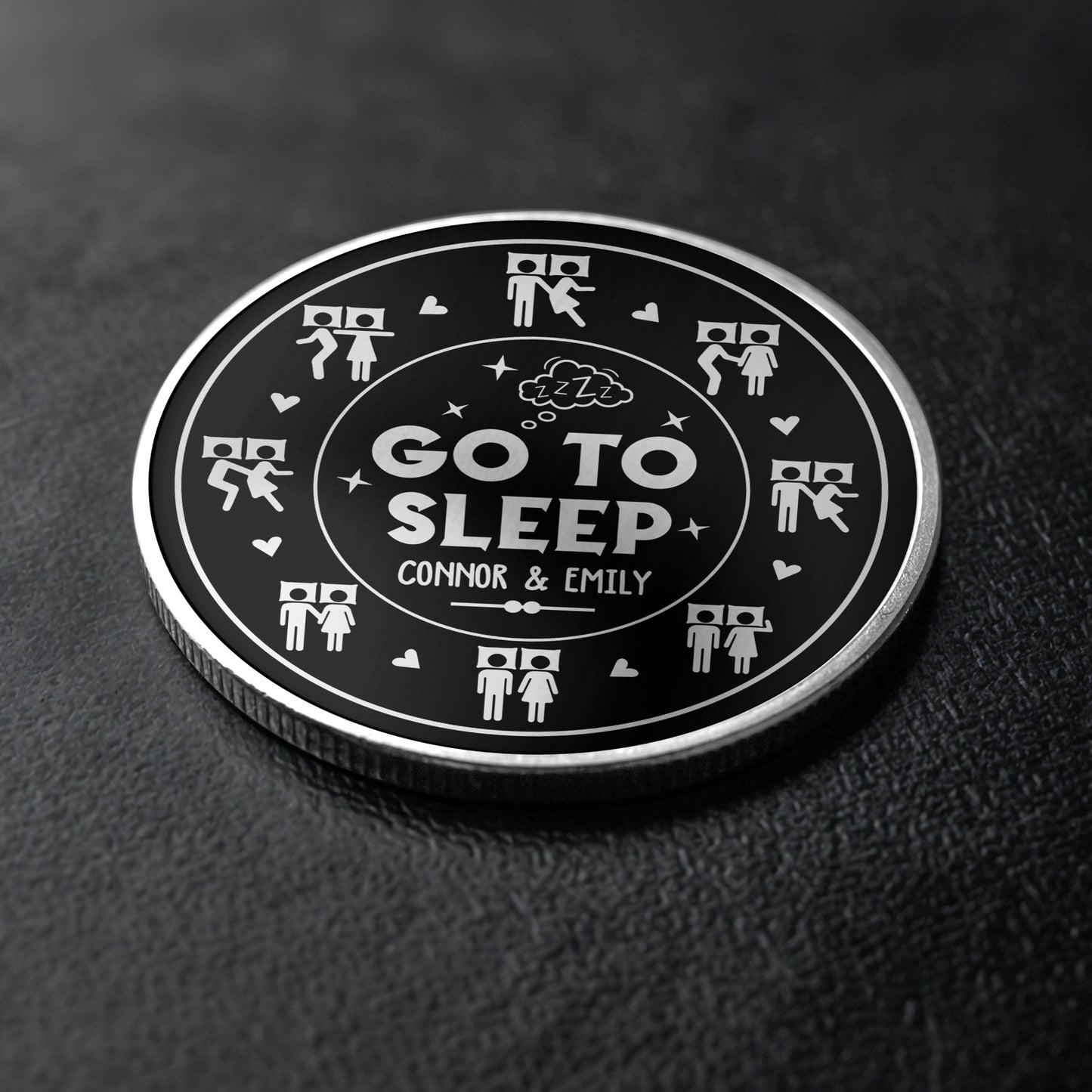 Couple - One More Time Or Go To Sleep? - Personalized Flipcoin