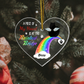 Pet Lover - A Piece Of My Heart At The Rainbow Bridge - Personalized Heart Shape Acrylic Ornament