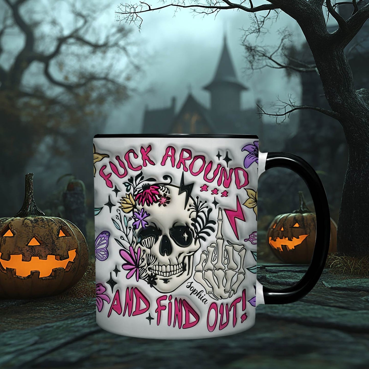 Halloween - Fuck Around And Find Out - Personalized Accent Mug