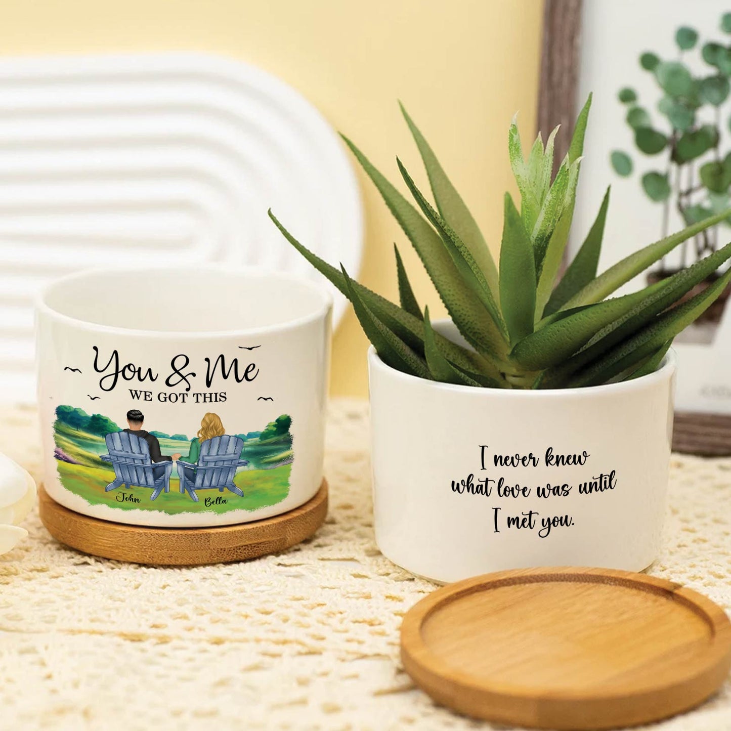 Couple - You & Me We Got This - Personalized Plant Pot