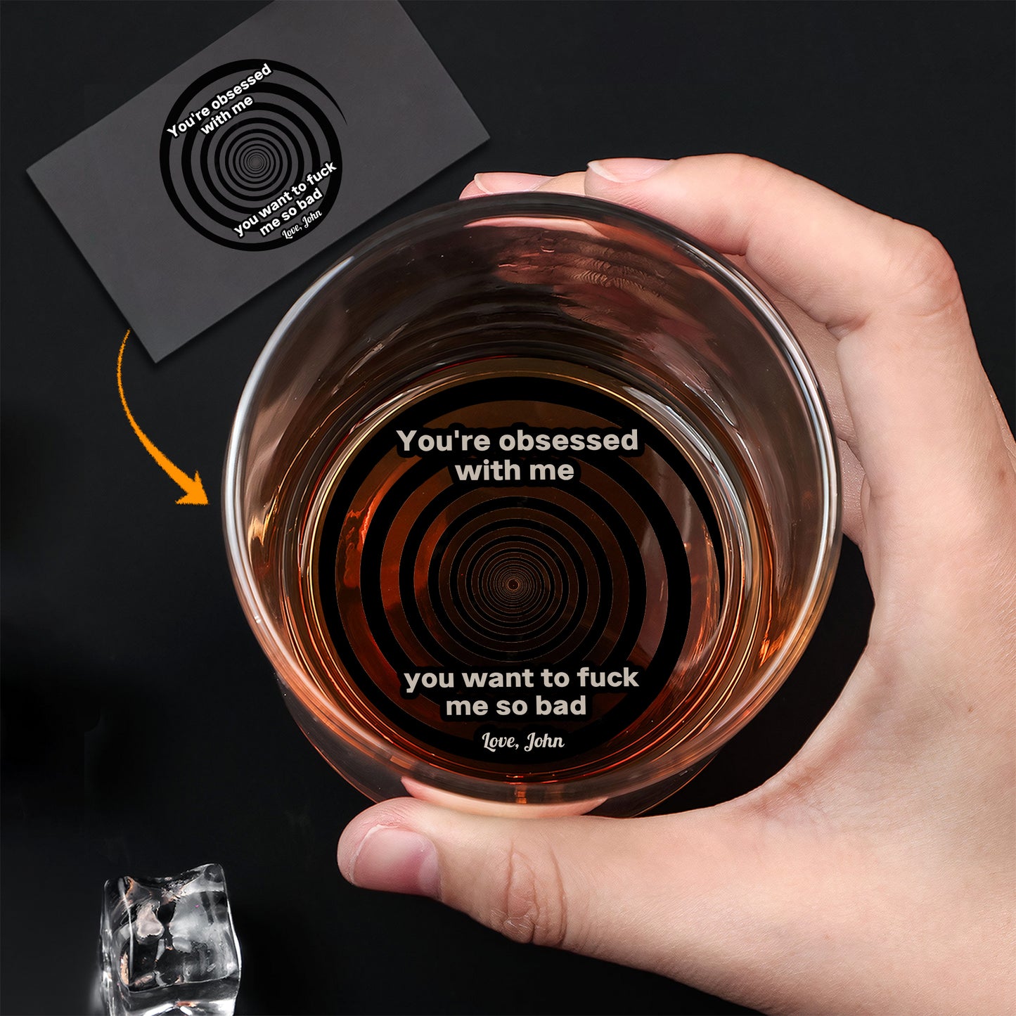 Couple - You're Obsessed With Me - Personalized Whiskey Glass