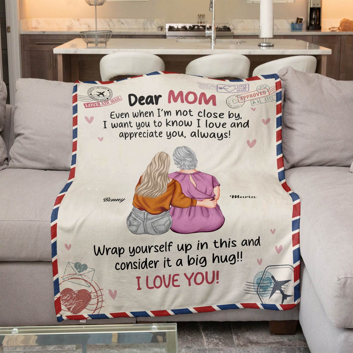 Family - Dear Mom - Personalized Blanket