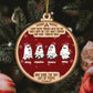 Friend - Ghost Friends Funny Christmas - Personalized Circle 2-Layered Wooden Ornament