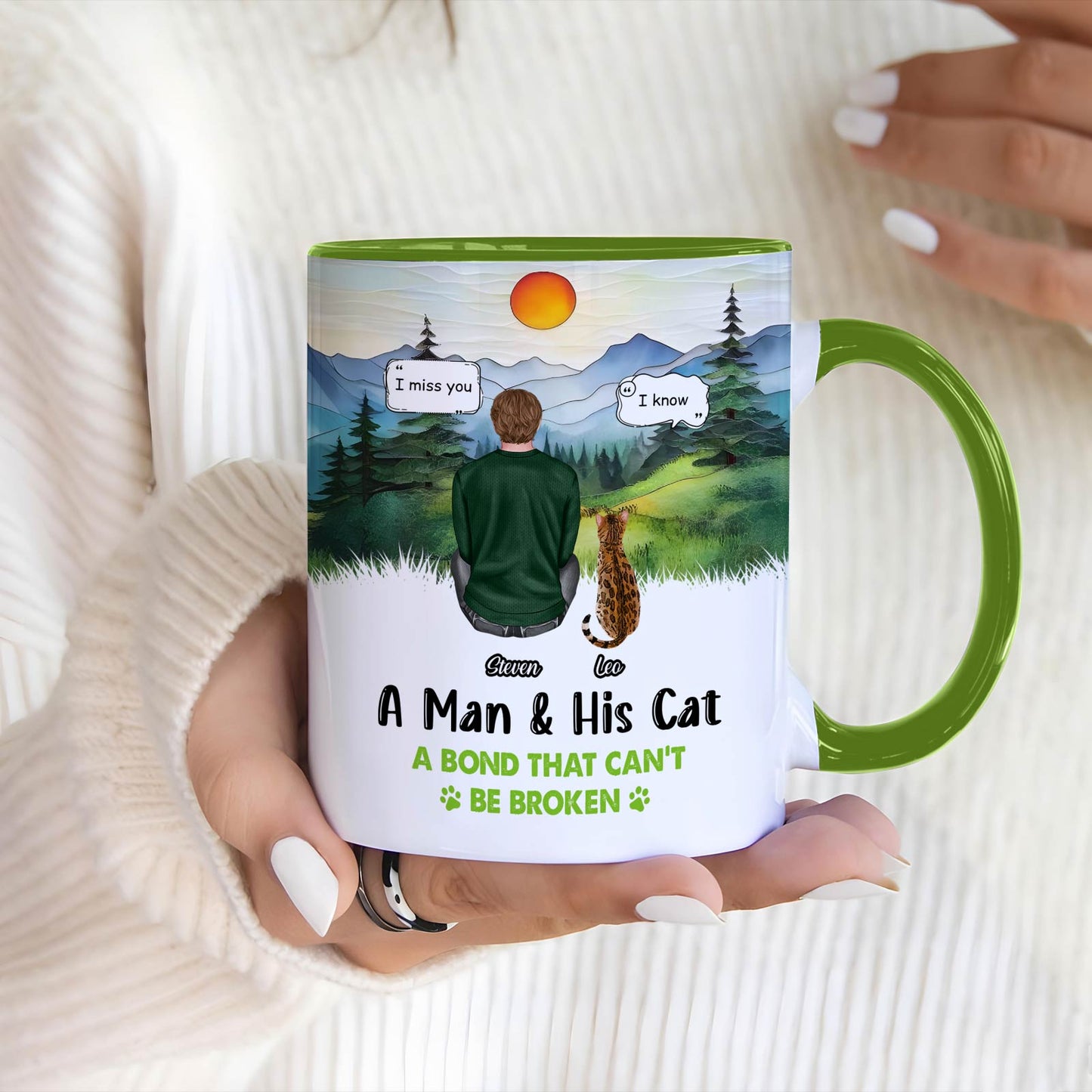 Pet Lover - A Girl/Man & Her/His Dog A Bond That Can't Be Broken - Personalized Accent Mug