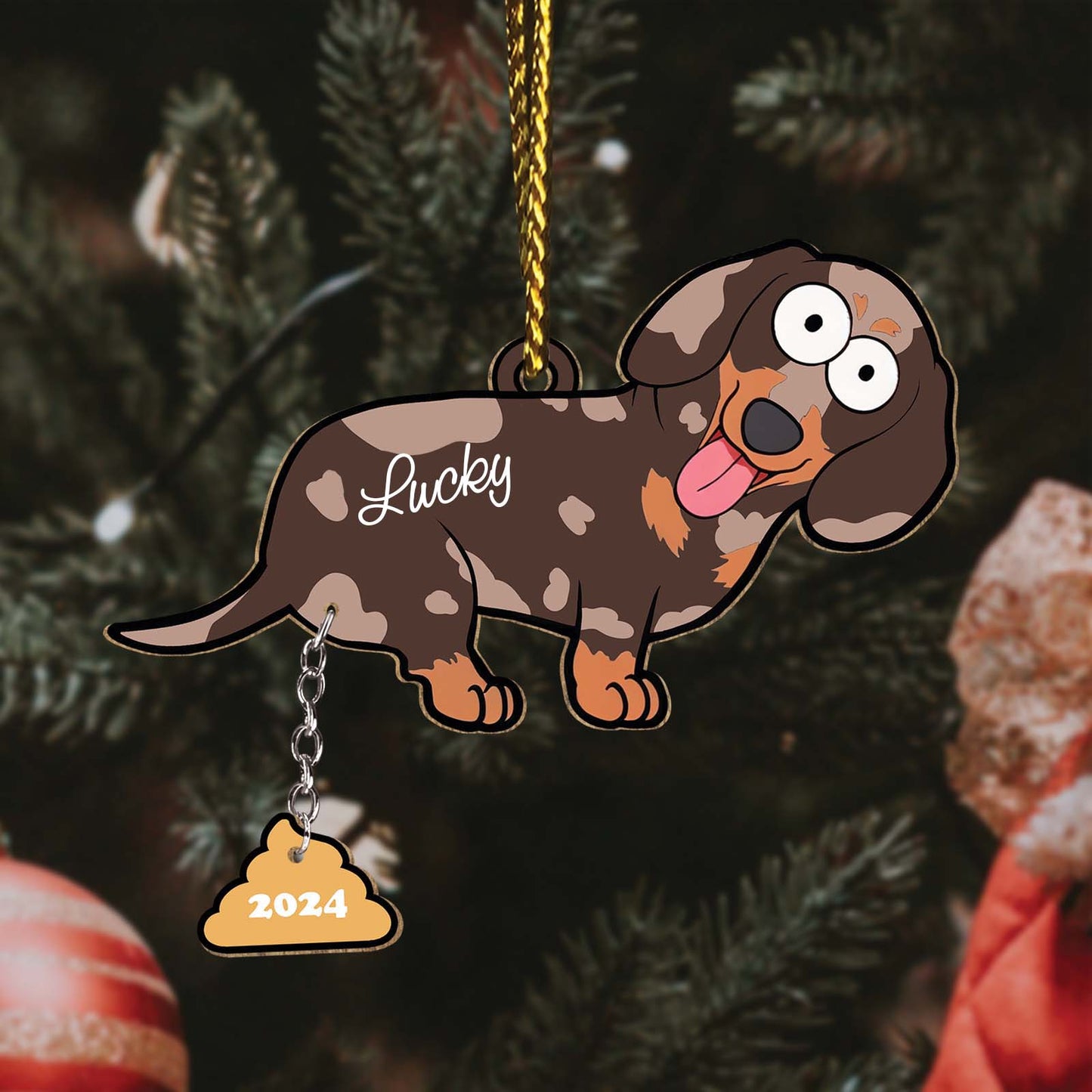 Pet Lover - Funny Christmas Dog - Personalized Dog Wooden Ornament