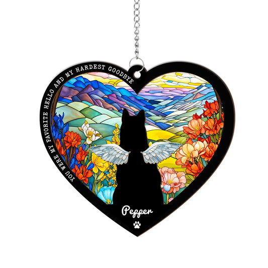 Pet Lover - Memorial Suncatcher - Personalized Pet Memorial Ornament