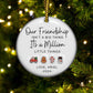 Besties - Million Little Things - Personalized Circle Ceramic Ornament