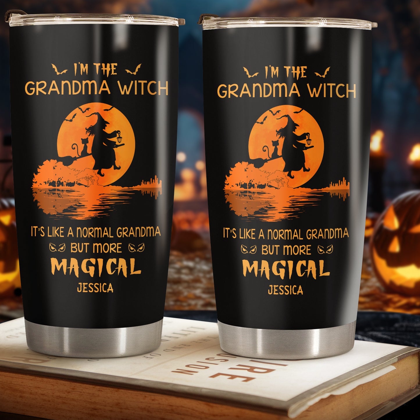 Halloween - I'm the Grandma Witch - Personalized Witch Tumbler