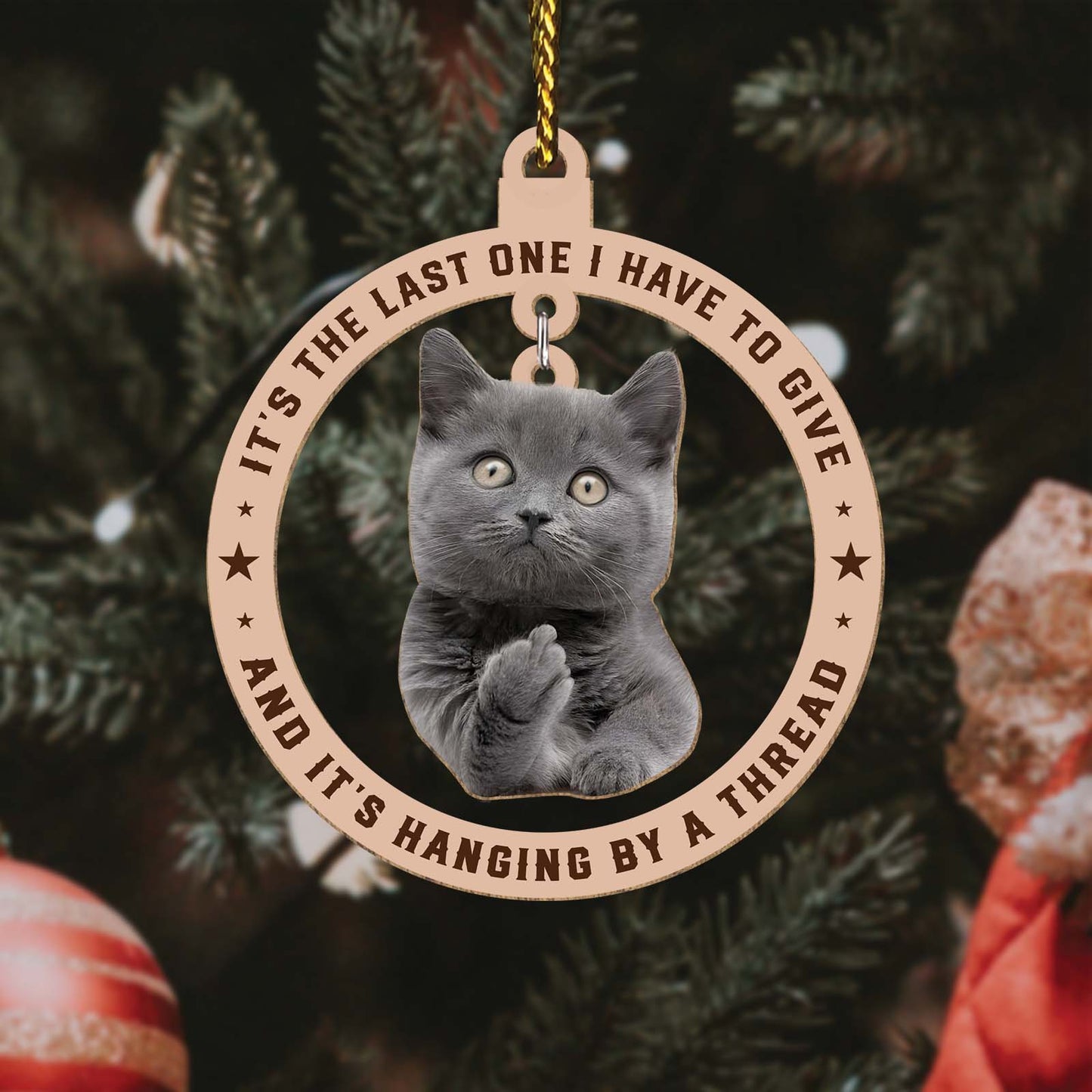 Pet Lover - It's The Last One I Have To Give - Personalized Wooden Cat Ornament