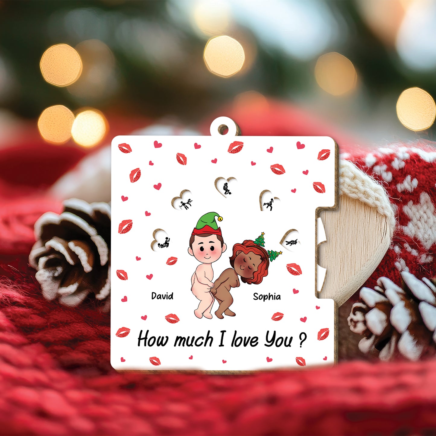 Couple - How Much I Love You? - Personalized Rolling Ornament