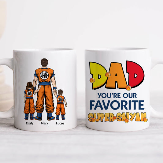Father - Dad You're Our Favorite Super Saiyan - Personalized Mug