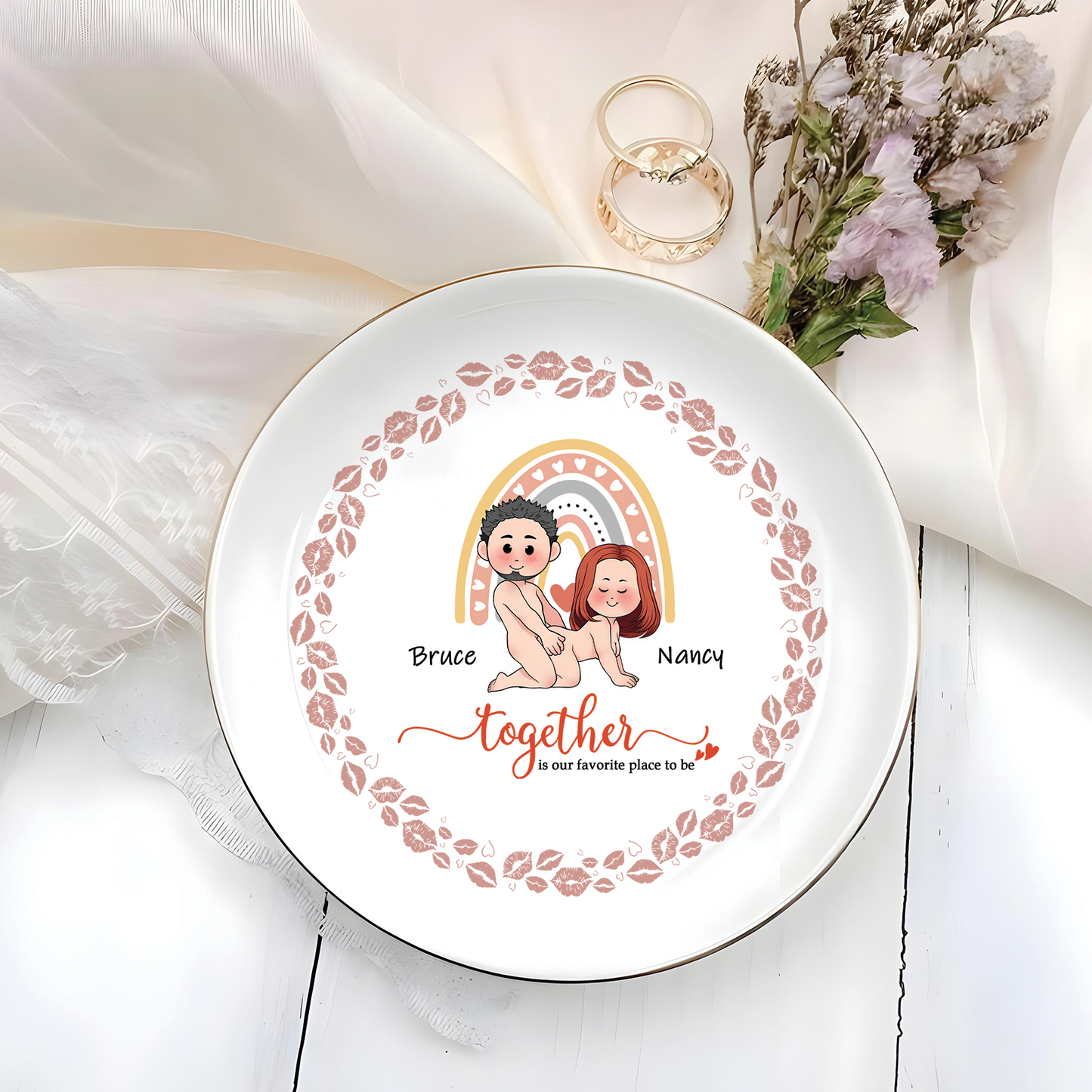 Couple - Together Is Our Favorite Place To Be - Personalized Jewelry Dish