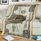 For Friend - Sleep Like A Millionaire - Personalized Dollar Blanket