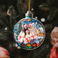 Family -  Custom Photo Family In Christmas Ball - Personalized Acrylic Photo Ornament