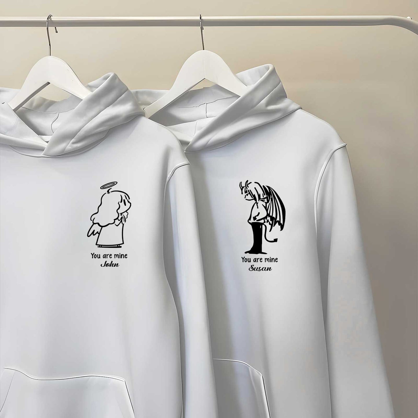 Couple - A Little Angel  - Personalized T-shirt, Hoodie & Sweater