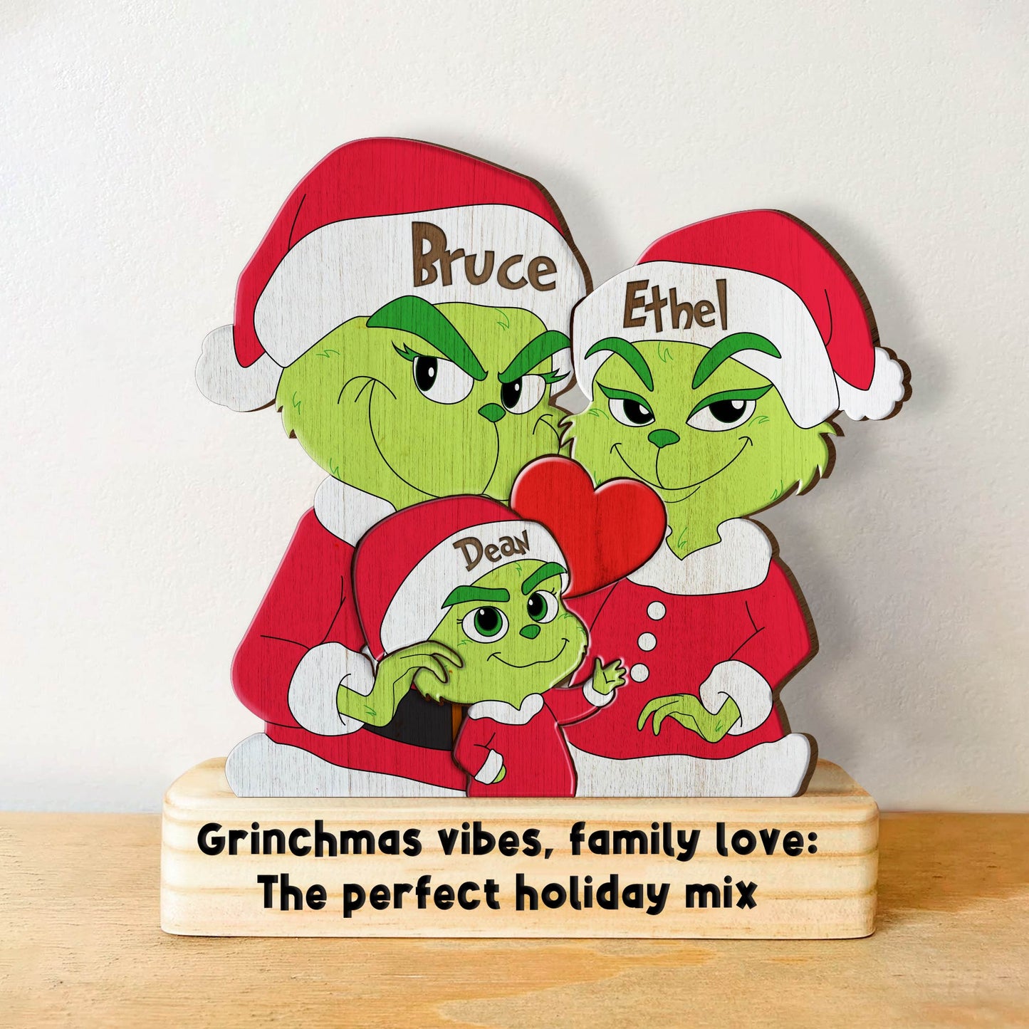 Family - Grinch Family - Personalized Wooden Puzzle