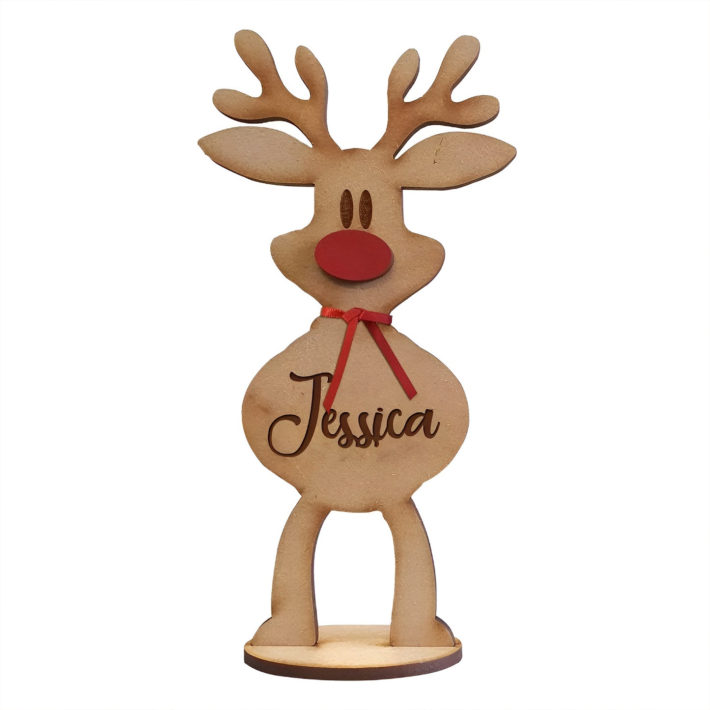 Christmas - Reindeer Family - Personalized Wooden Freestanding Reindeer