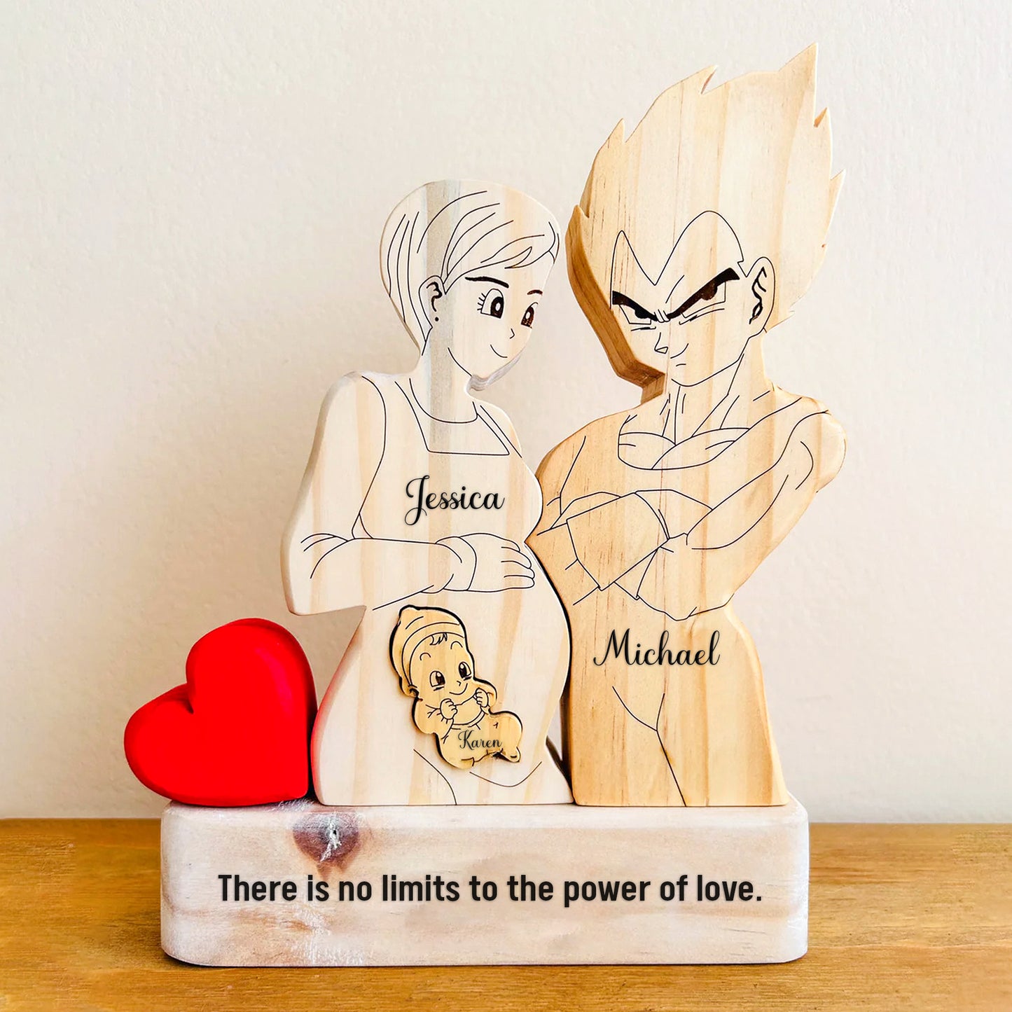 Family - Cute Cartoon Characters DBZ - Personalized Wooden Puzzle Ver 2