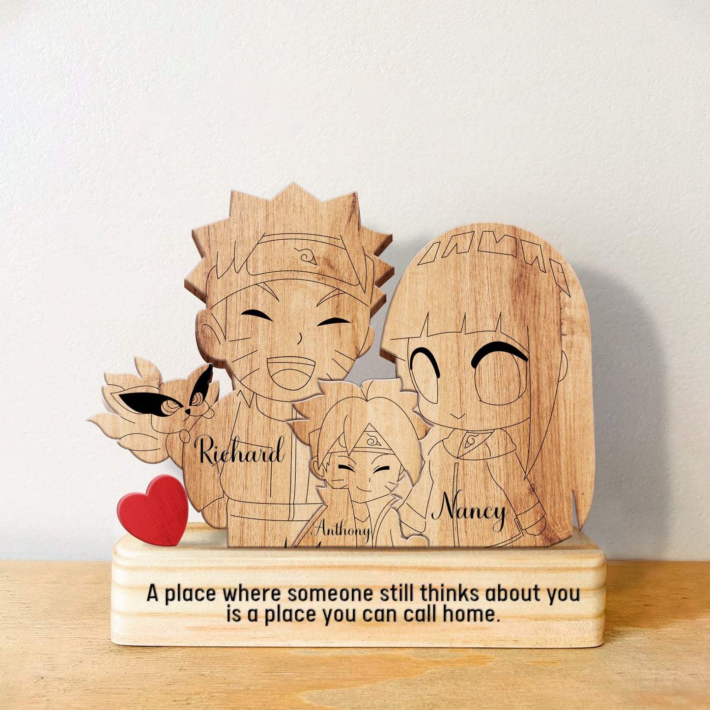 Family - Famous Anime Family Characters - Personalized Wooden Puzzle