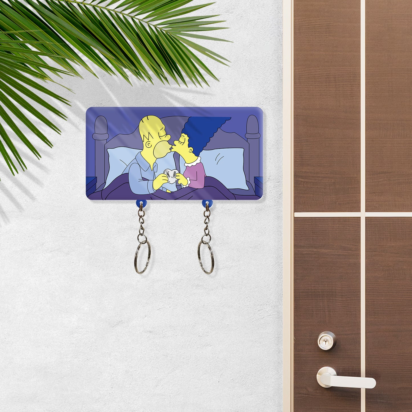 Couple - The Simpsons Cute Couple Cartoon - Personalized Acrylic Keychain Set