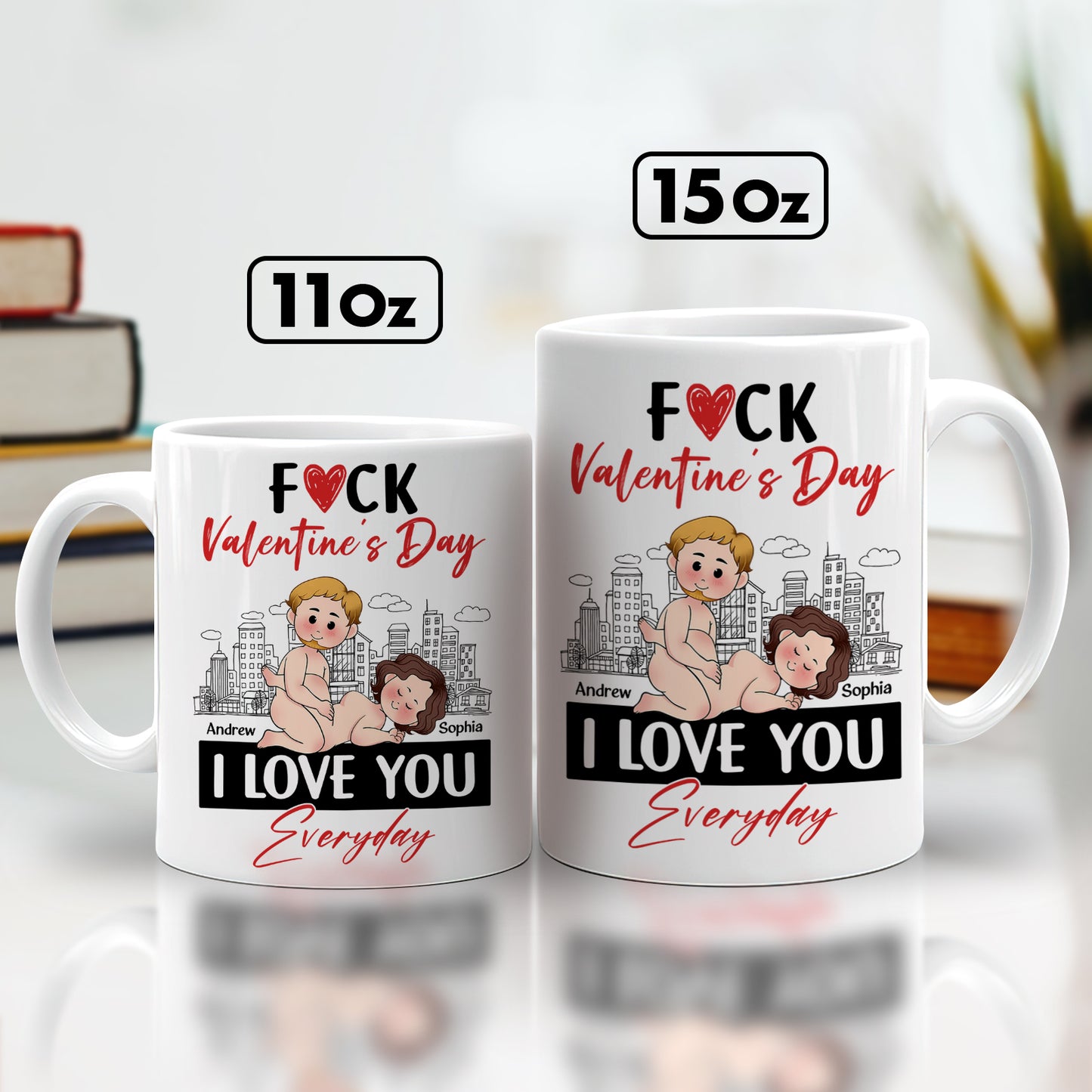 Couple - F*ck Valentine's Day - Personalized Mug