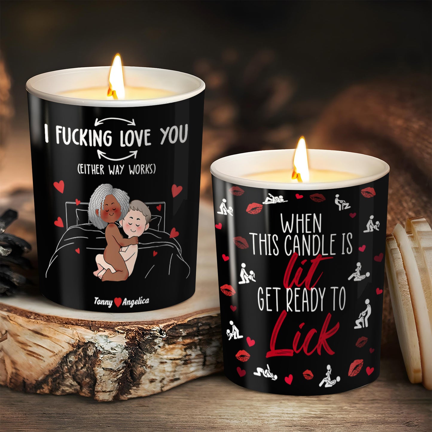 Couple - When This Candle Is Lit Give Me That Dick - Personalized Scented Candle