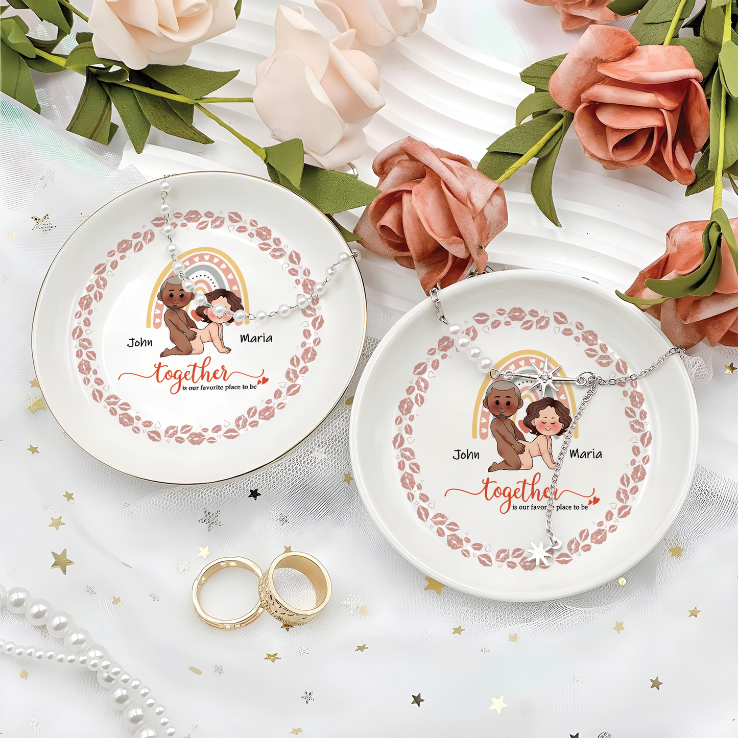 Couple - Together Is Our Favorite Place To Be - Personalized Jewelry Dish