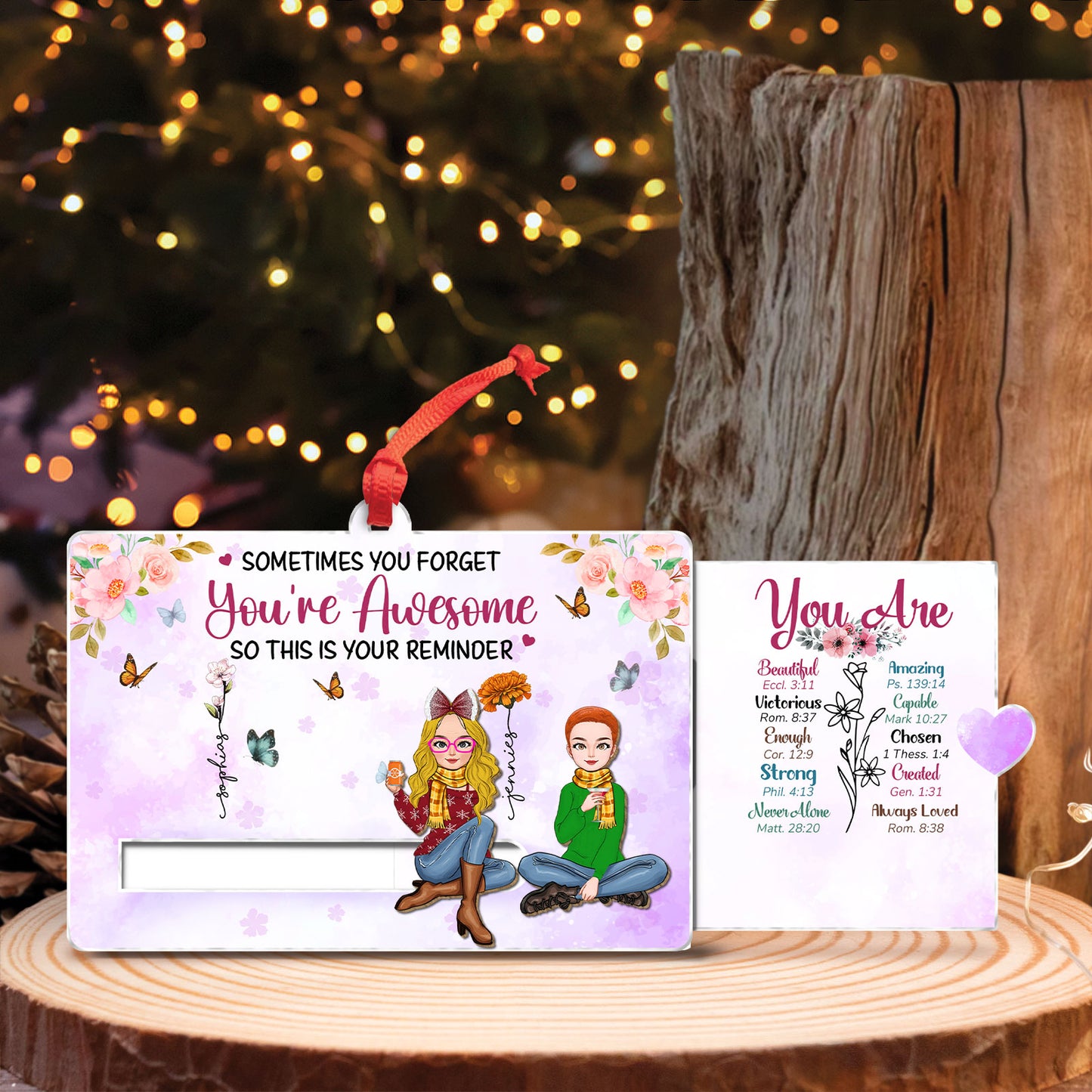 Besties - Sometimes You Forget You're Awesome So This Is Your Reminder - Personalized Acrylic Slider Card