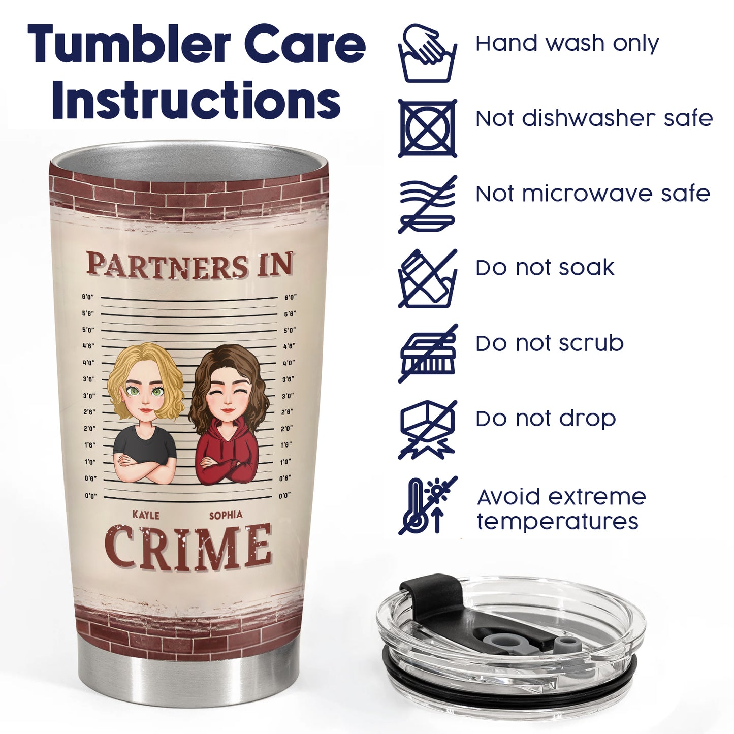 If We Get In Trouble, It's Her Fault - Personalized Tumbler