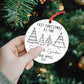 Christmas - New Baby Announcement - Personalized Circle Ceramic Ornament