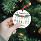 Family - Our First Christmas As A ""  - Personalized Circle Ceramic Socks Christmas Ornament