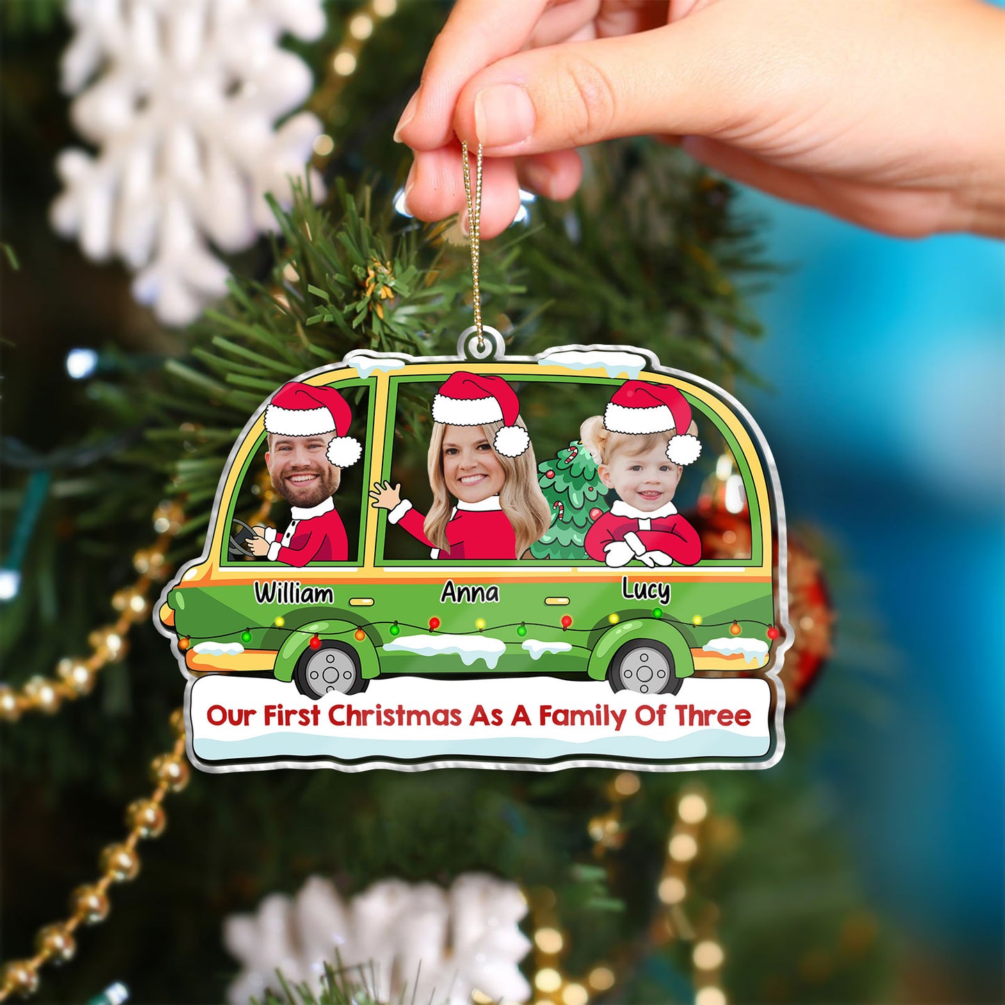 Family - First Christmas 2024 - Personalized Acrylic Car