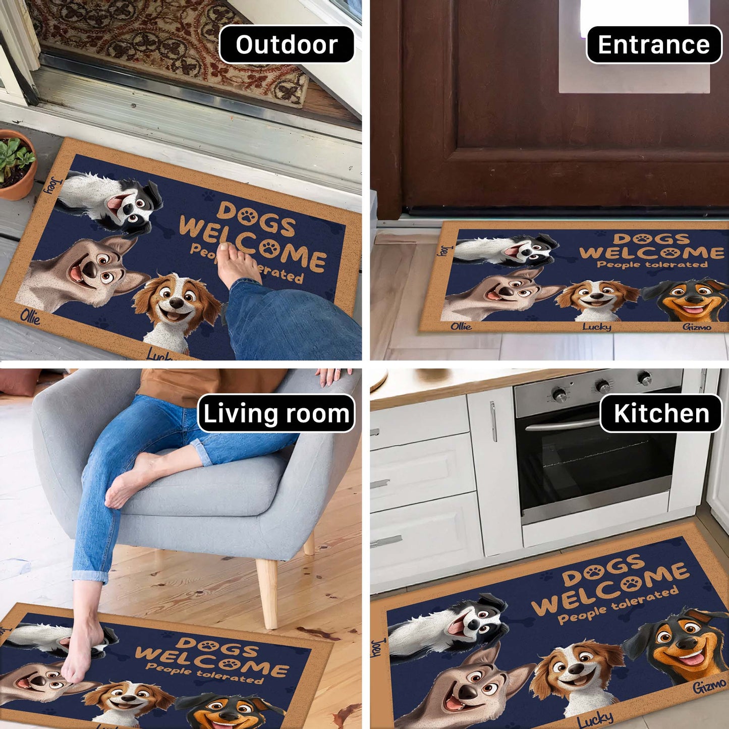 Pet Lover - Dogs Welcome - Personalized Pet Doormat