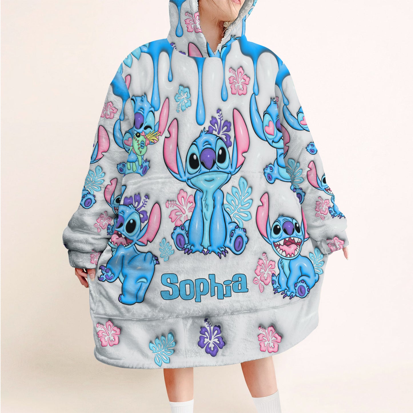 Ohana Means Family - Personalized Ohana Blanket Hoodie