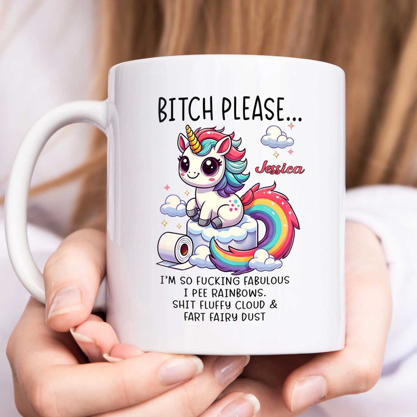 Bestie - Bitch Please - Personalized Unicorn Mug