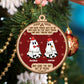 Friend - Ghost Friends Funny Christmas - Personalized Circle 2-Layered Wooden Ornament