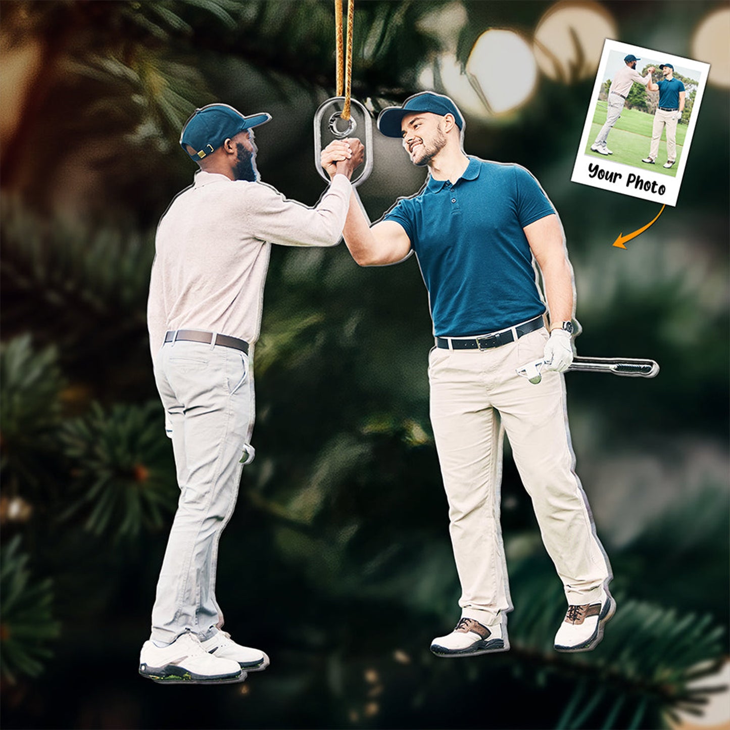 Golf Players - Christmas Ornament For Golf Lovers - Personalized Acrylic Ornament