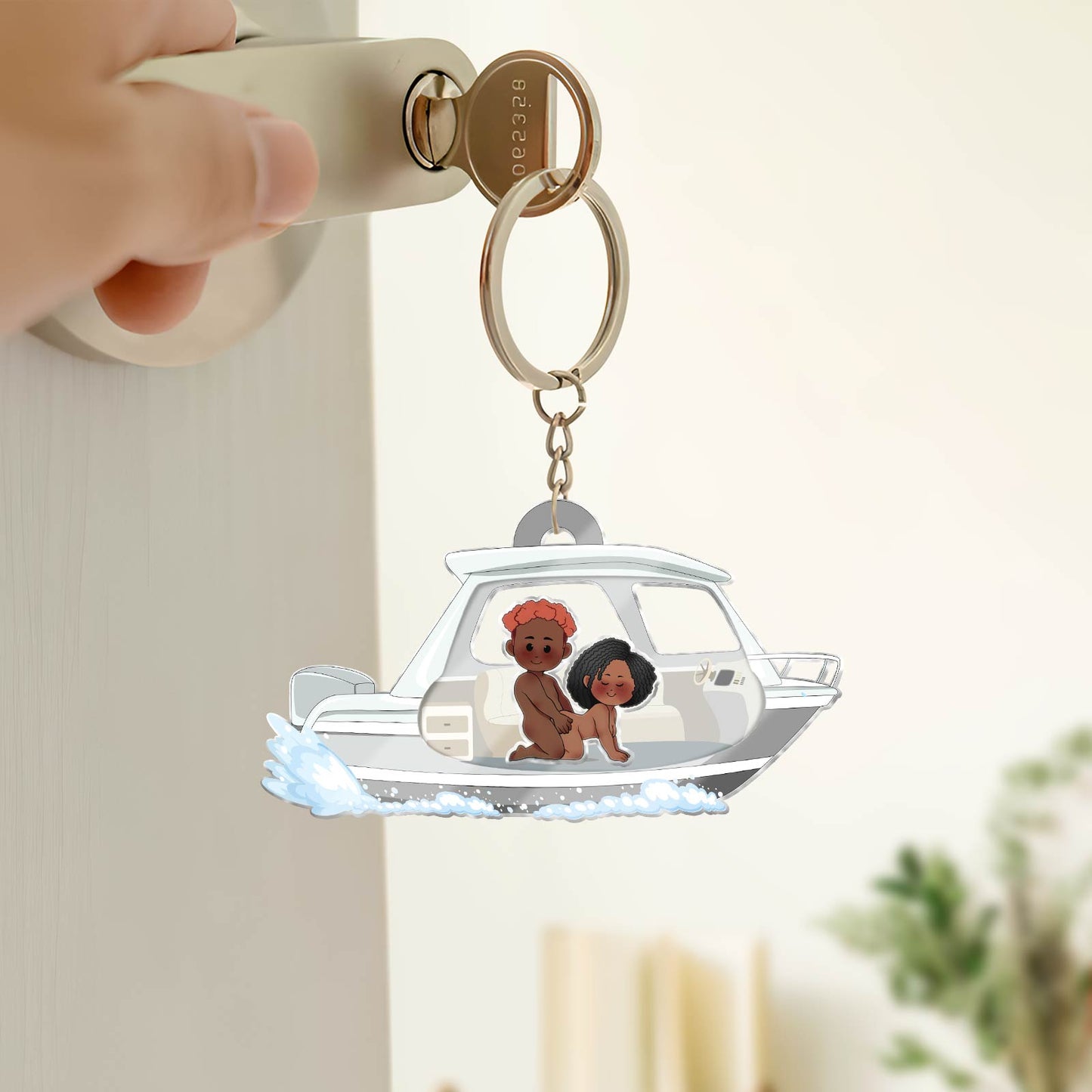 Couple - Love Journey Of Ours - Personalized Boat Shaking Keychain