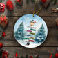 Family - Family Name Signpost - Personalized Circle Ornament