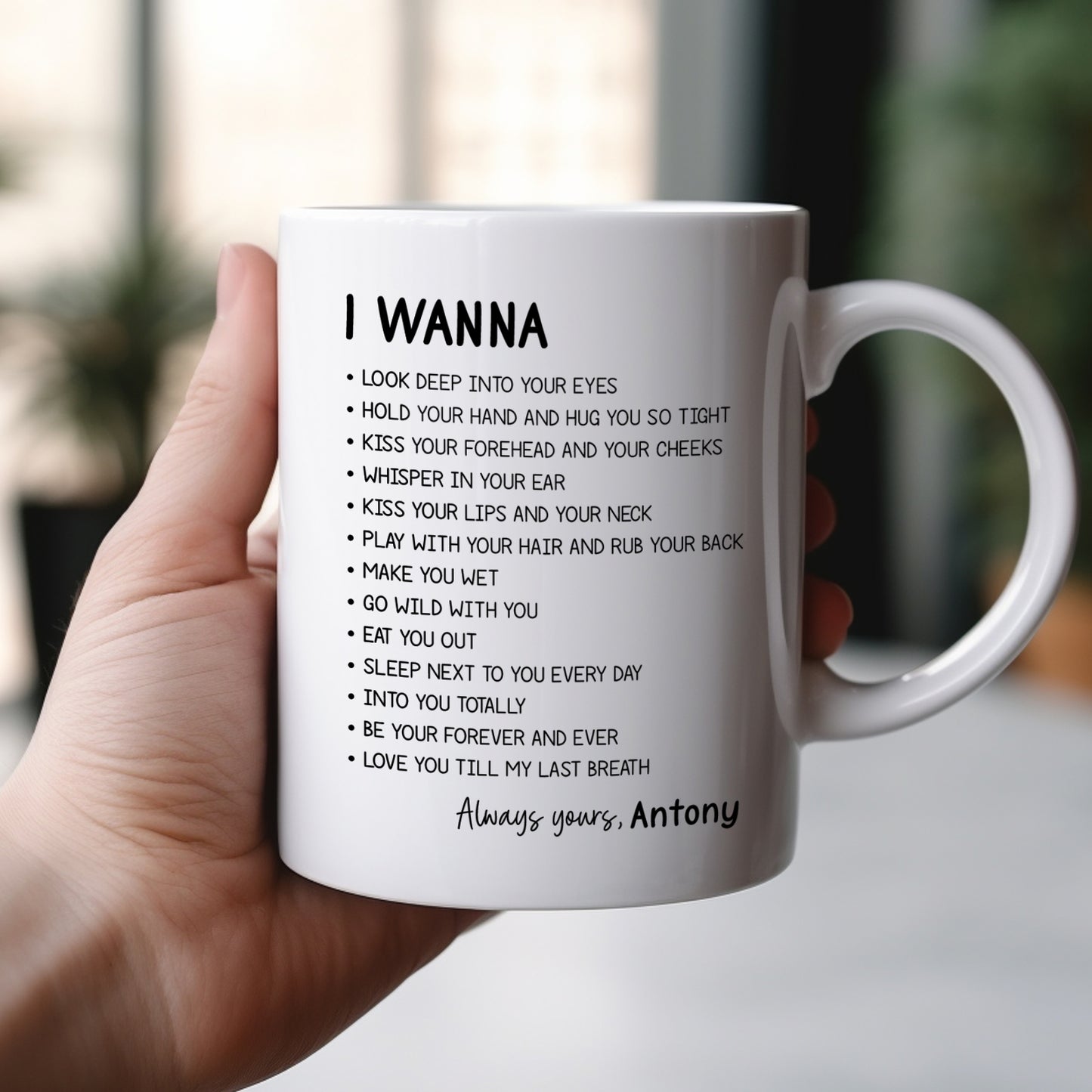 Couple - I Wanna Look Deep Into Your Eyes - Personalized Mug