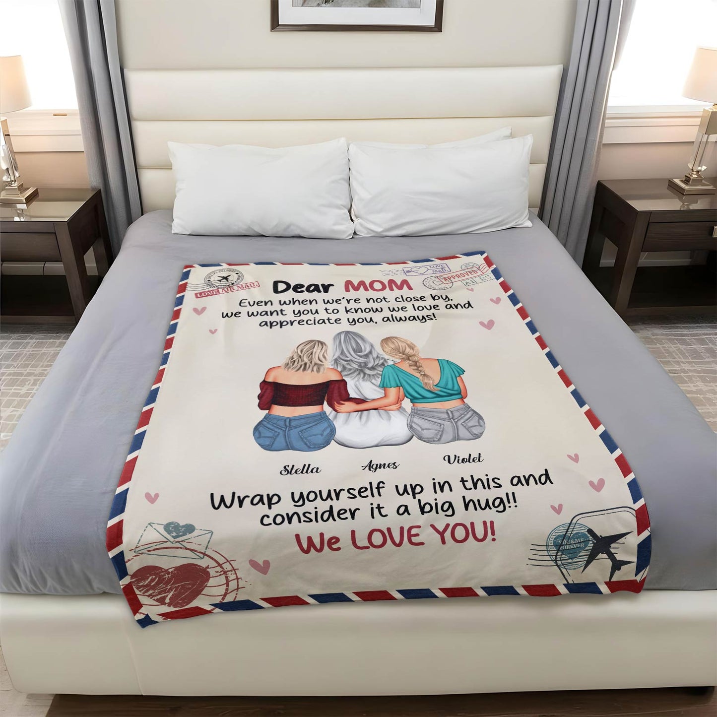 Family - Dear Mom - Personalized Blanket