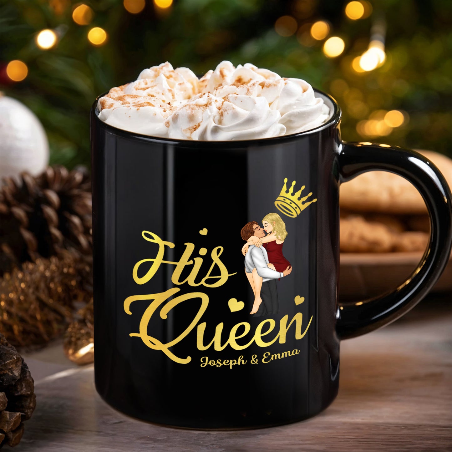 Couple - My King My Queen - Personalized Black Mug