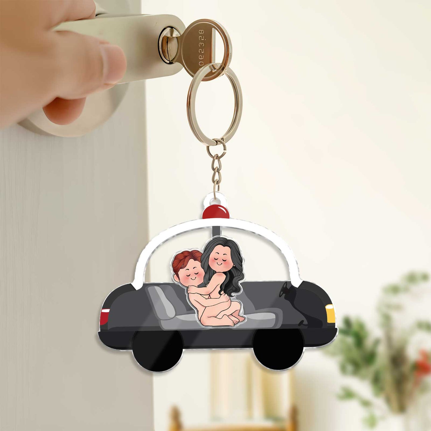 Couple - Love Journey Of Ours - Personalized Police Shaking Keychain